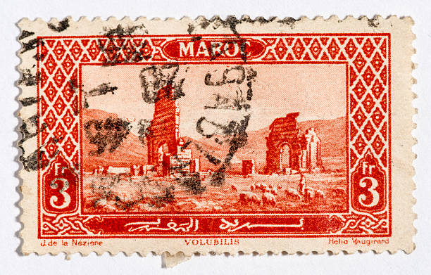 istock Vintage antique old postage stamp from Marocco 496819457