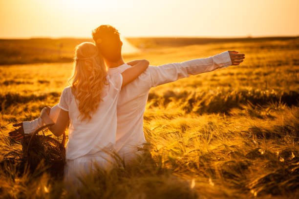 istock Couple in wheat field 496819535