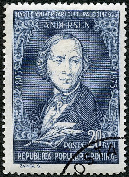istock Postage stamp Romania 1955 shows Hans Christian Andersen 1805-1875 496820377