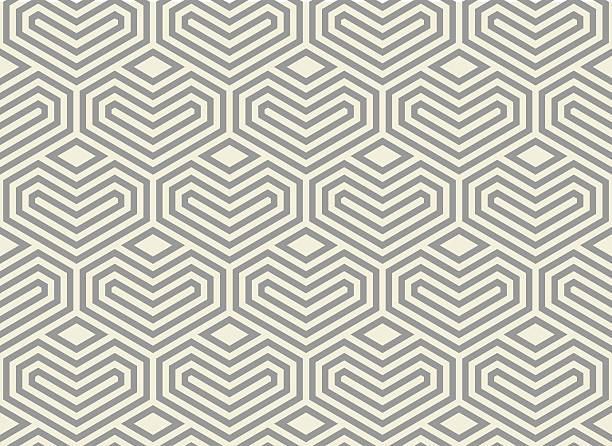 ilustraciones, imágenes clip art, dibujos animados e iconos de stock de vector seamless pattern. textura moderno y elegante. - hexagon tile pattern black