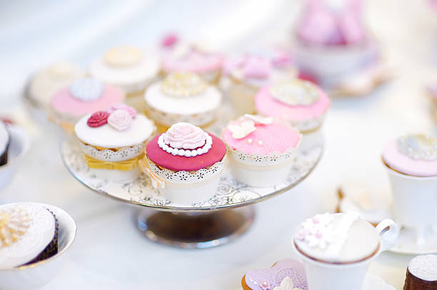 istock Delicious colorful wedding cupcakes 496828024