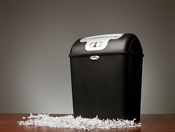 Paper shredder stock photo