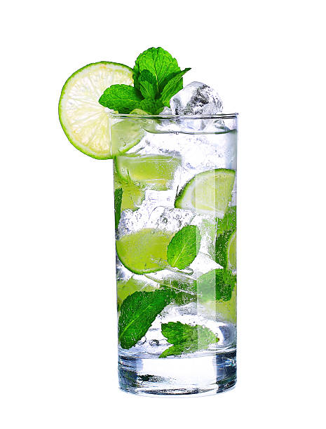 istock Mojito cocktail in glass isolated on white 496831154