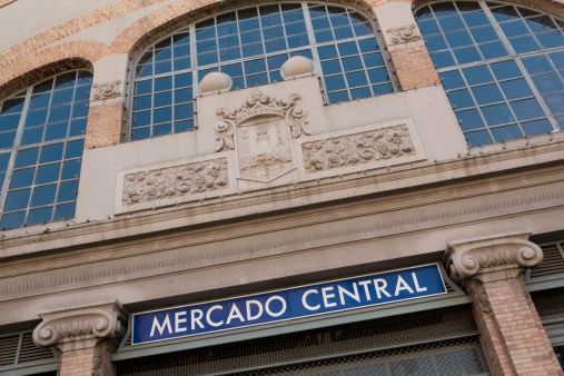 Famous Central Market building in downtown Alicante
