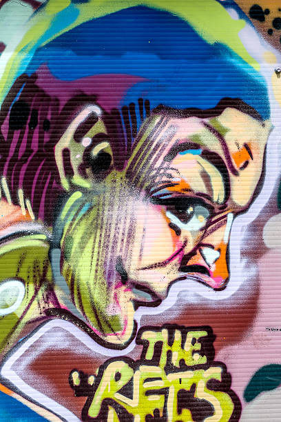 Beautiful street art graffiti.
