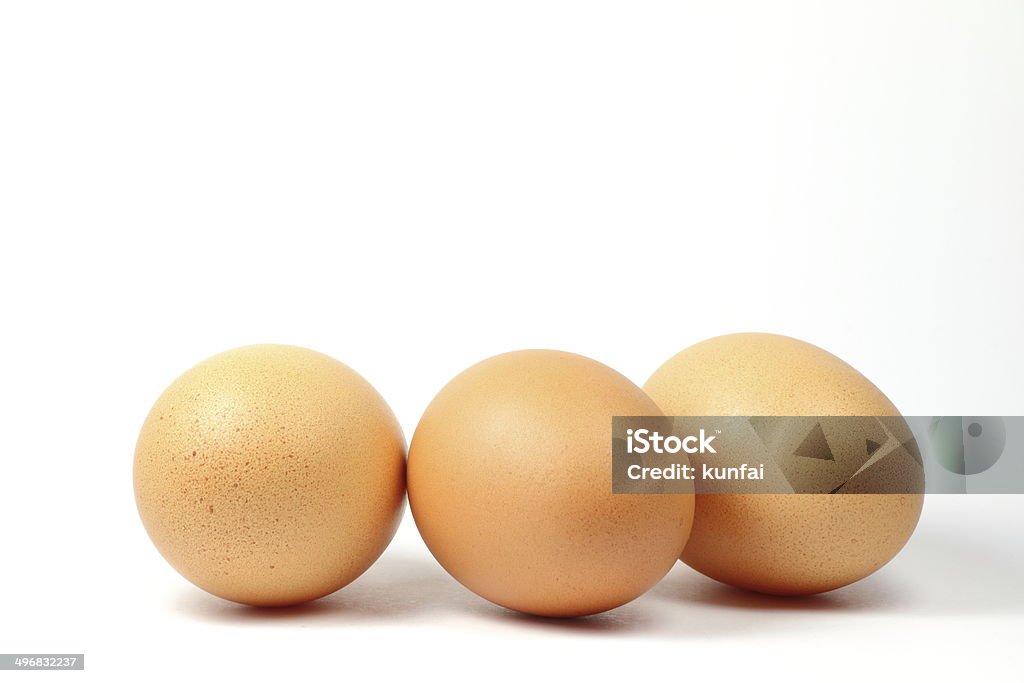 Três ovos Castanho - Royalty-free Alimentação Saudável Foto de stock