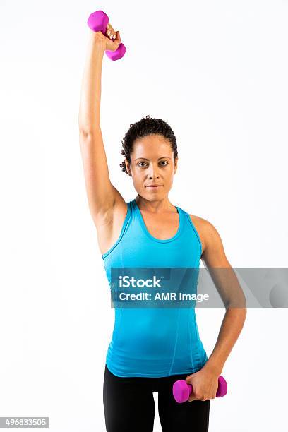 Weight Training Stock Photo - Download Image Now - Bicep, Curled Up, Curly Hair