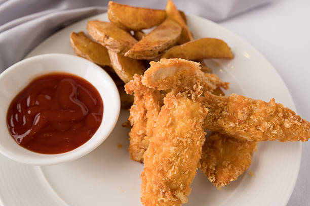 istock Chips Potato, nuggets and fries, fast food 496833996