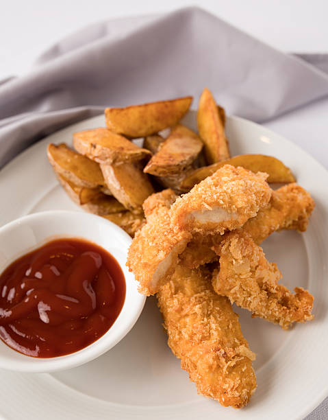 istock Chips Potato, nuggets and fries, fast food 496834094