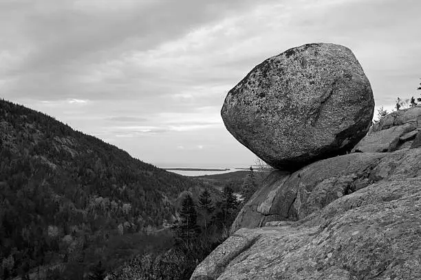 Photo of Bubble Rock at Acadia National Park, Maine