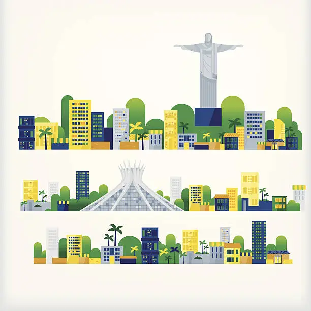 Vector illustration of landscape of brazil