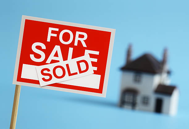 istock Real estate agent for sale sign 496837079