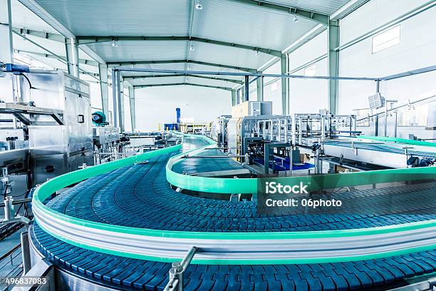 Drinks Production Plant In China Stock Photo - Download Image Now - Conveyor Belt, Factory, Food