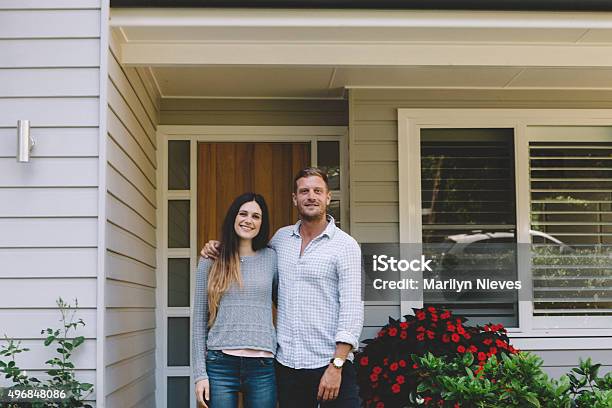 Happy Couple With New Home Stock Photo - Download Image Now - Australia, Couple - Relationship, House