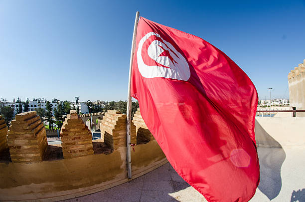 istock Tunisian flag in Kairouan 496848108