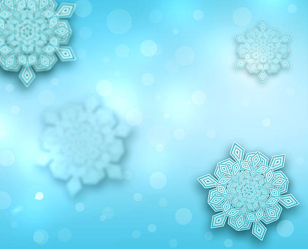 istock Winter bokeh background with beautiful snowflakes. 496849440