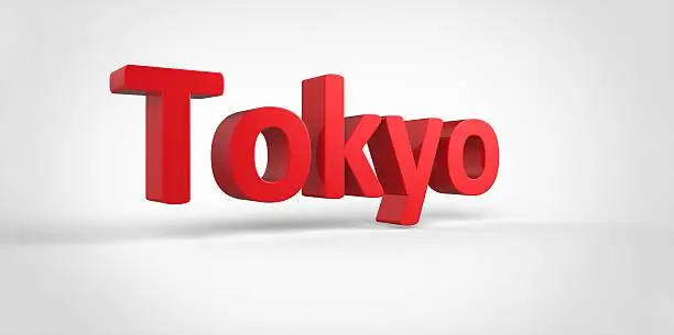 Photo of Tokyo 3D text Illustration of City Name