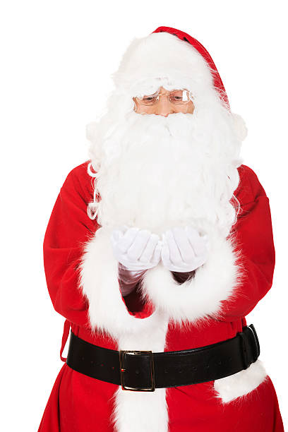 istock Portrait of Santa Claus with open hands 496850638