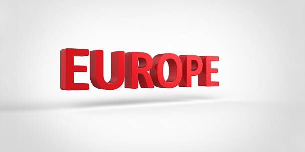 istock Europe 3D red text Illustration continent 496851150