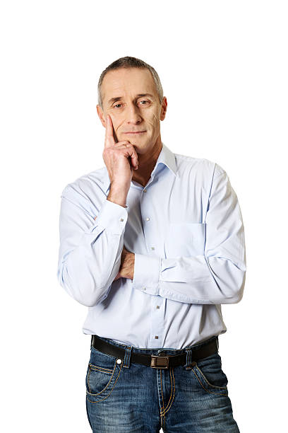 istock Portrait of handsome man touching chin 496852132