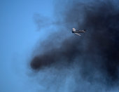 Japanese Zero Flying through Smoke