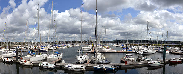 yacht harbor in Brest, Brittany in France yacht harbor in Brest, Brittany in France sailboat mast stock pictures, royalty-free photos & images