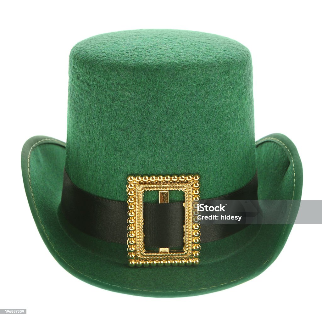 Cheeky Green Leprechaun Hat Irish Leprechaun hat on white background Leprechaun Stock Photo