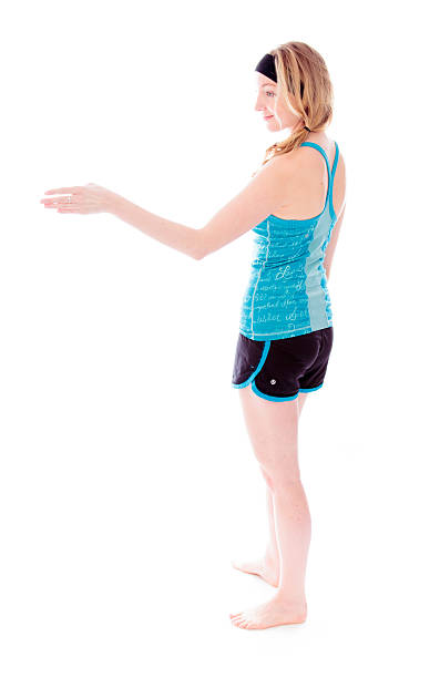 istock Side profile of a young woman offering hand for handshake 496858379