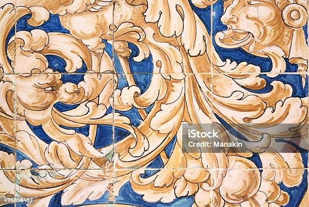 Detalhe De Azulejos Plaza De España Em Sevilha - Fotografias de stock e mais imagens de Andaluzia - Andaluzia, Arte e Artesanato - Arte visual, Azulejo