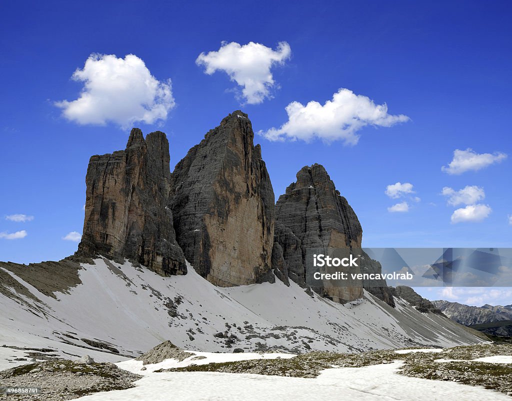 Three peaks of Lavaredo Tre cime di Lavaredo, Dolomite Alps,Italy Alto Adige - Italy Stock Photo