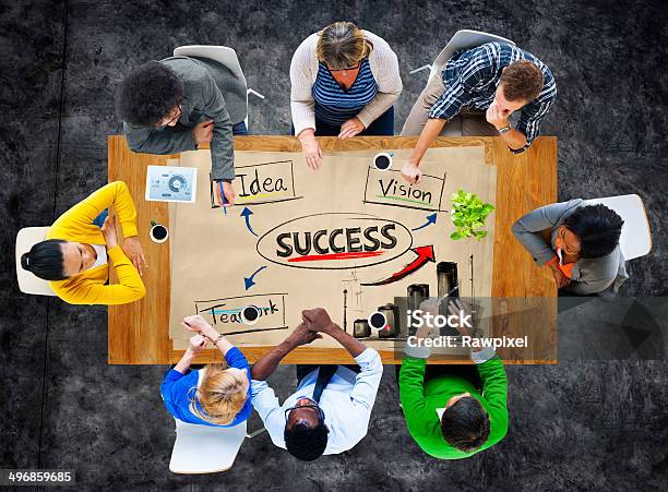 Multiethnic Group Of People In A Meeting And Success Concepts Stock Photo - Download Image Now