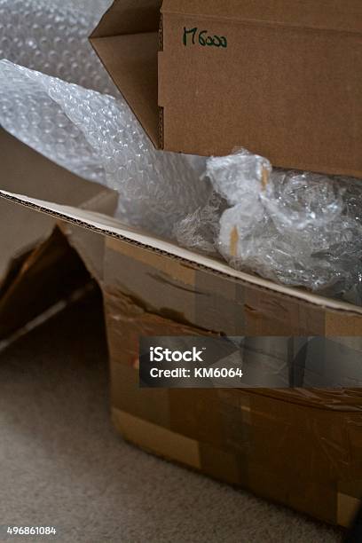 Bubble Wrap Packaging Stock Photo - Download Image Now - 2015, Box - Container, Bubble Wrap