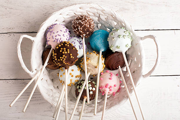 Cake pops stock photo