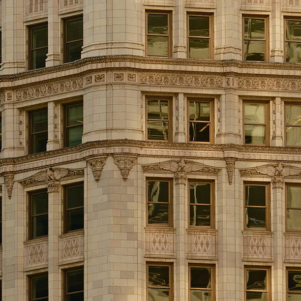 Chicago-Wrigley Building, architecture, gros plan