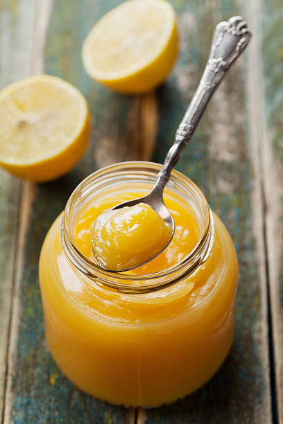 istock Lemon curd, traditional fruit cream, vintage style 496873962