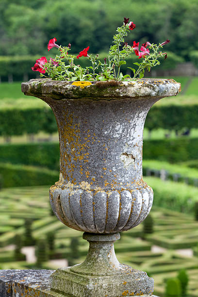 decorative gardens at castles in France