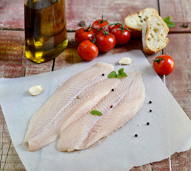 istock Fresh fillet of fish pangasius 496875045