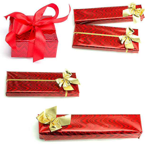 からギフトセット - isolated gift box wrapping paper celebration event ストックフォトと画像