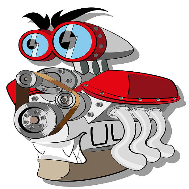 Drag Racing Cartoon Engine Engine Drag Racing Supercharger Car Stock Photos, Pictures & Royalty ...