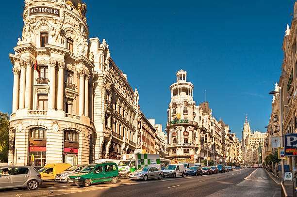 istock Madrid Gran Via Street 496875691
