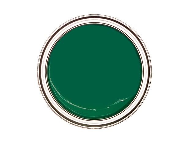 Green Paint can stock photo