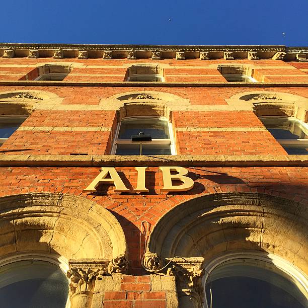 Facade of AIB Bank Cork Ireland stock photo