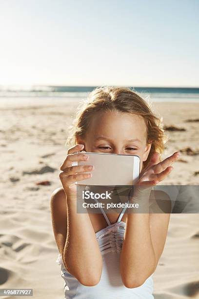 Little Miss Explorer Stock Photo - Download Image Now - Beach, Carefree, Casual Clothing