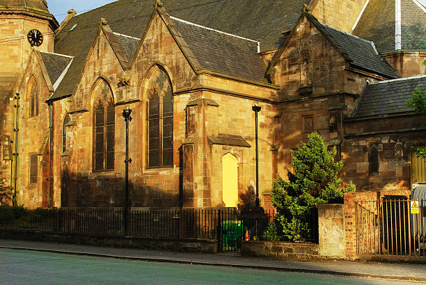 Old parish church in Ibrox in Glasgow, Scotland Old parish church in Ibrox in Glasgow, Scotland ibrox stock pictures, royalty-free photos & images