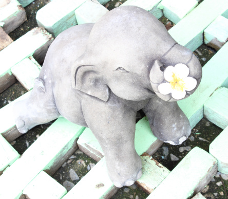 Elephant Statue on texture background