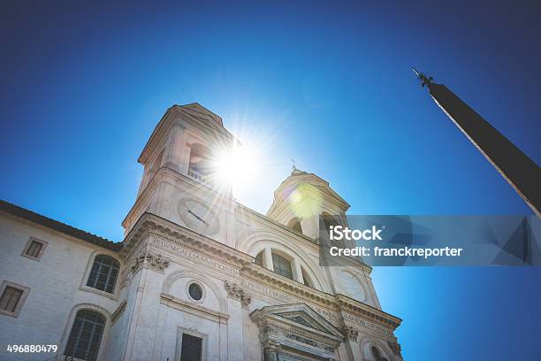 트리니타 데이 몬티 교회 로마에 0명에 대한 스톡 사진 및 기타 이미지 - 0명, 건물 정면, 건축물