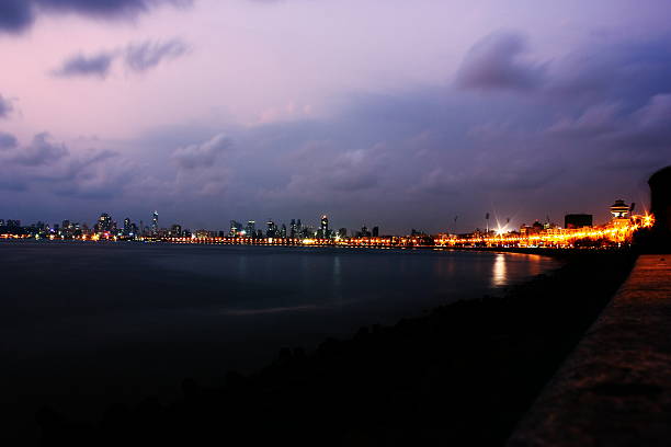 istock Mumbai skyline at night from marine lines 496880533