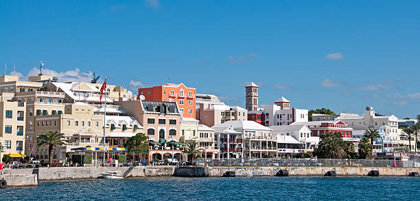 istock Hamilton, Bermuda- view of the waterfront from a ferry. 496880943
