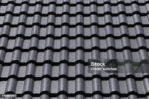 Black Tiles Roof Stock Photo - Download Image Now - Abstract, Architecture, Backgrounds