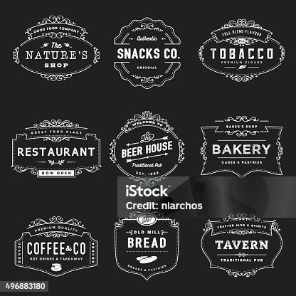 istock Vintage Style Shop Insignia 496883180